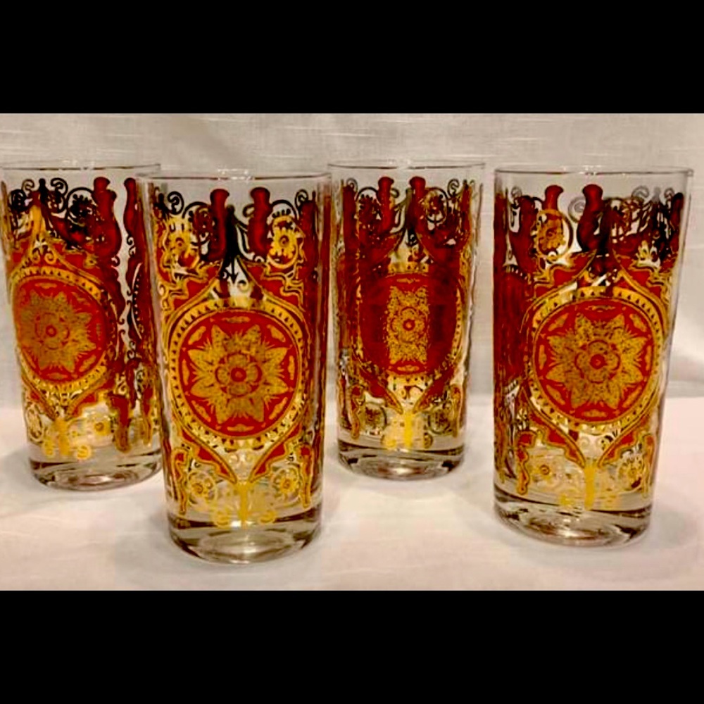 Set of 4 Pasinski designer vintage glasses